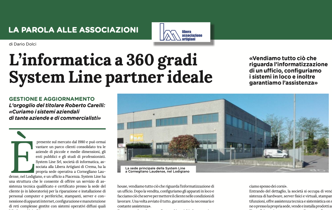 System Line. Informatica a 360° per aziende e professionisti